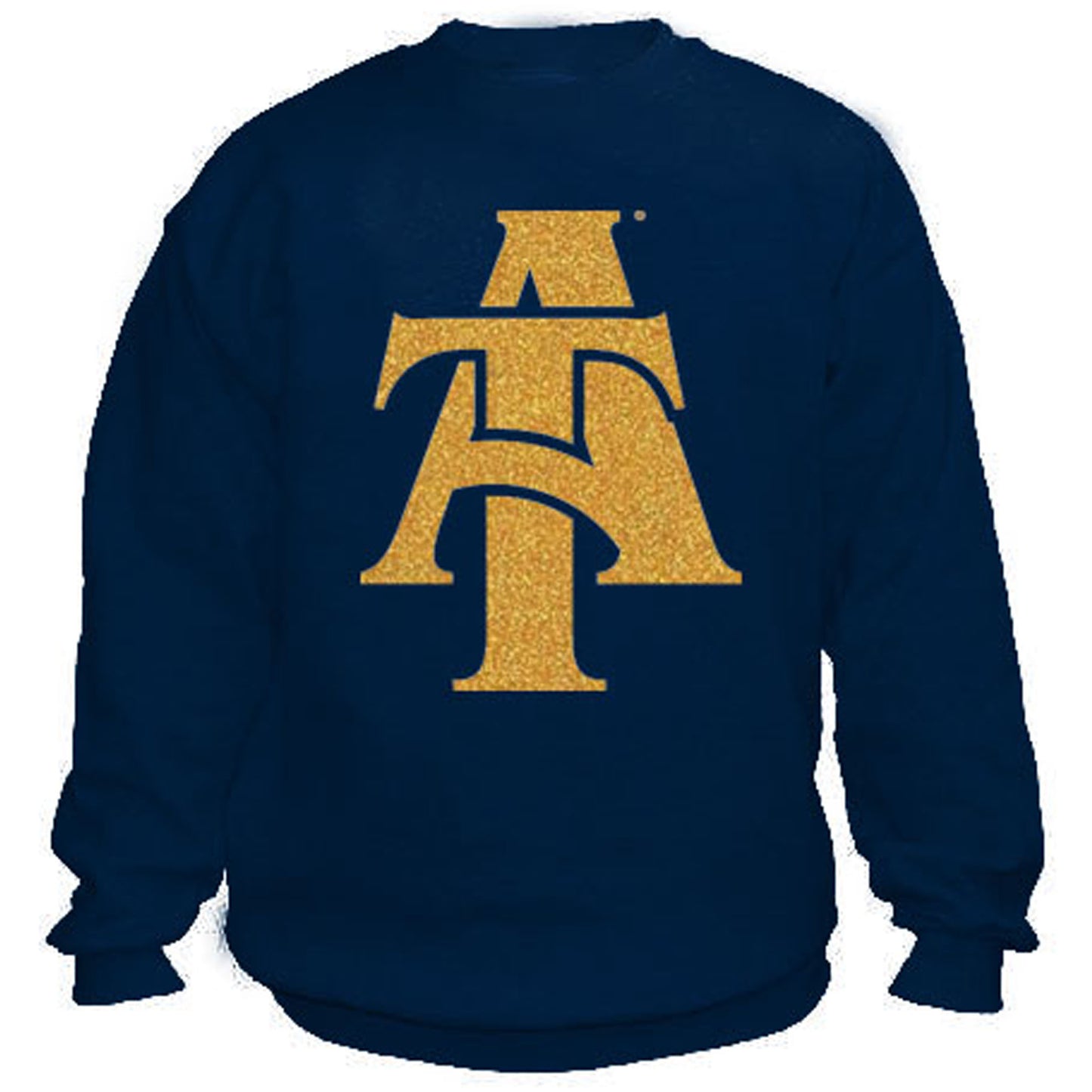 HBCU | Gold Glitter Flake | Sweatshirt - Navy Blue