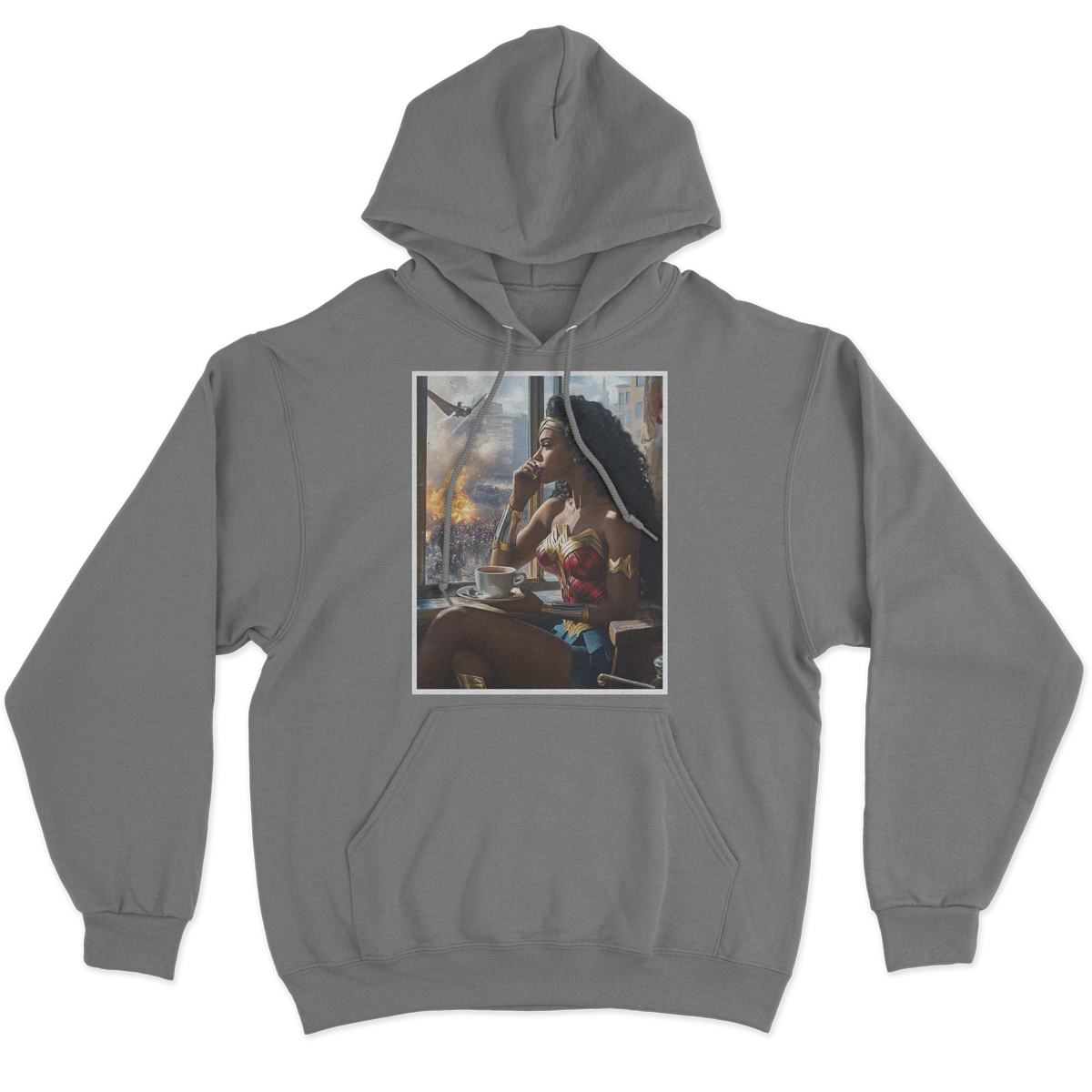 Urban Argyle | Let It Burn | Hoodie - Charcoal