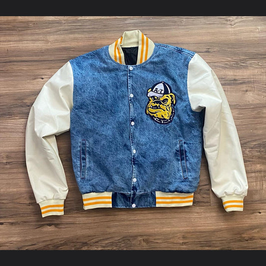 Legacy Letterman - Denim and Leather