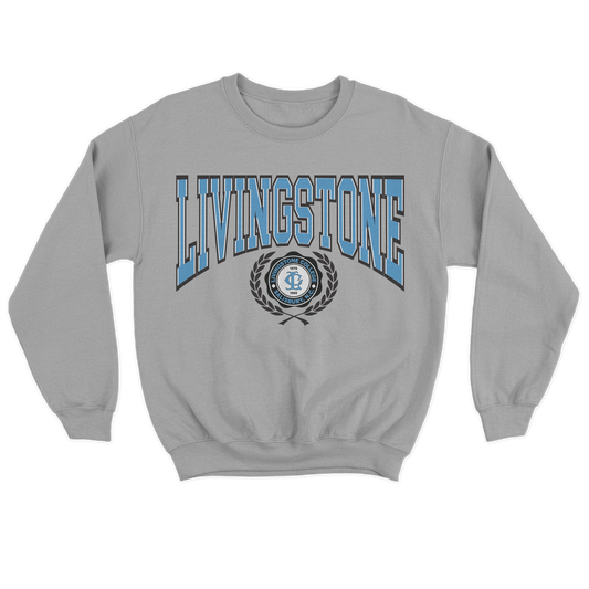 Livingstone College | Collegiate Crewneck | Sweatshirt - Sports Gray