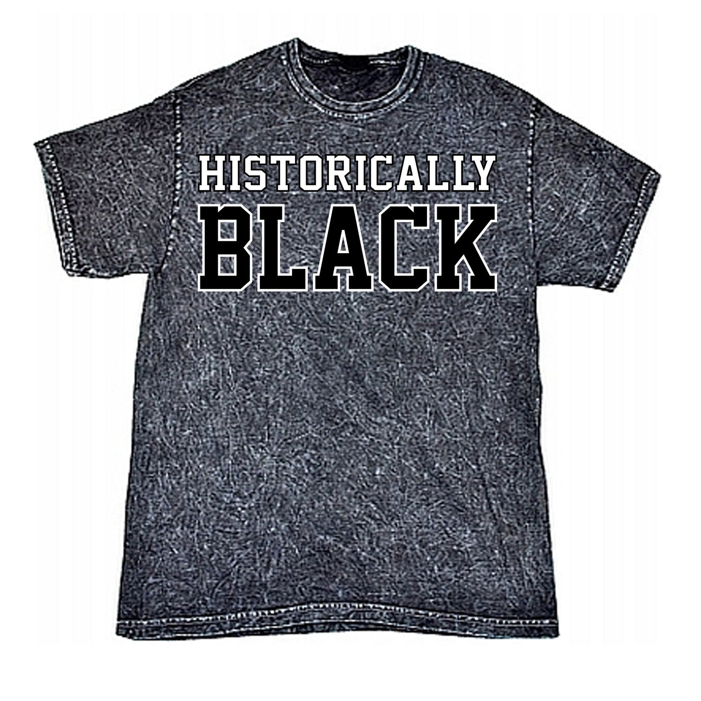 Historically Black Mineral Washed Tee - Black