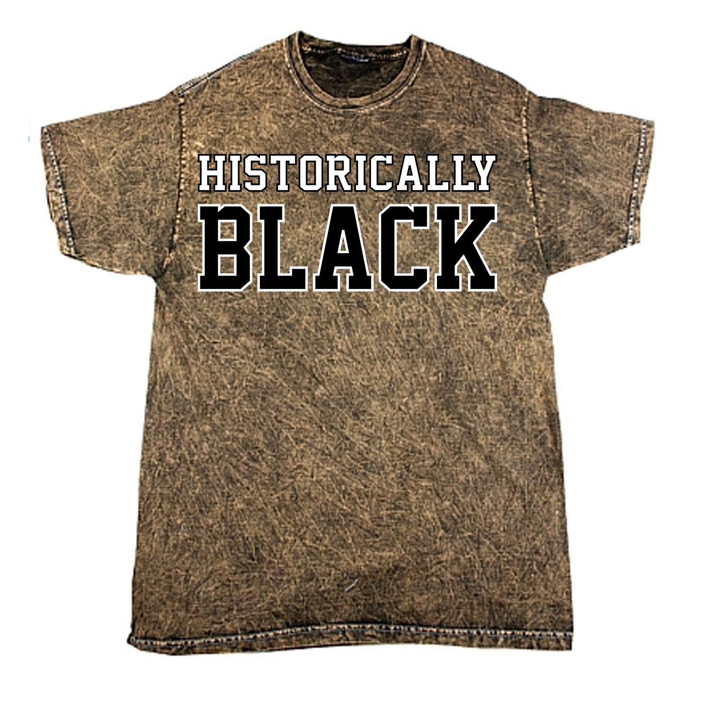 Historically Black Mineral Washed Tee - Brown
