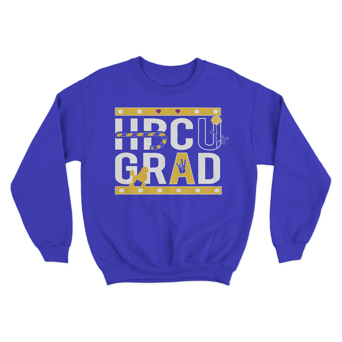 HBCU Grad | Poodle Edition | Sweatshirt - Blue