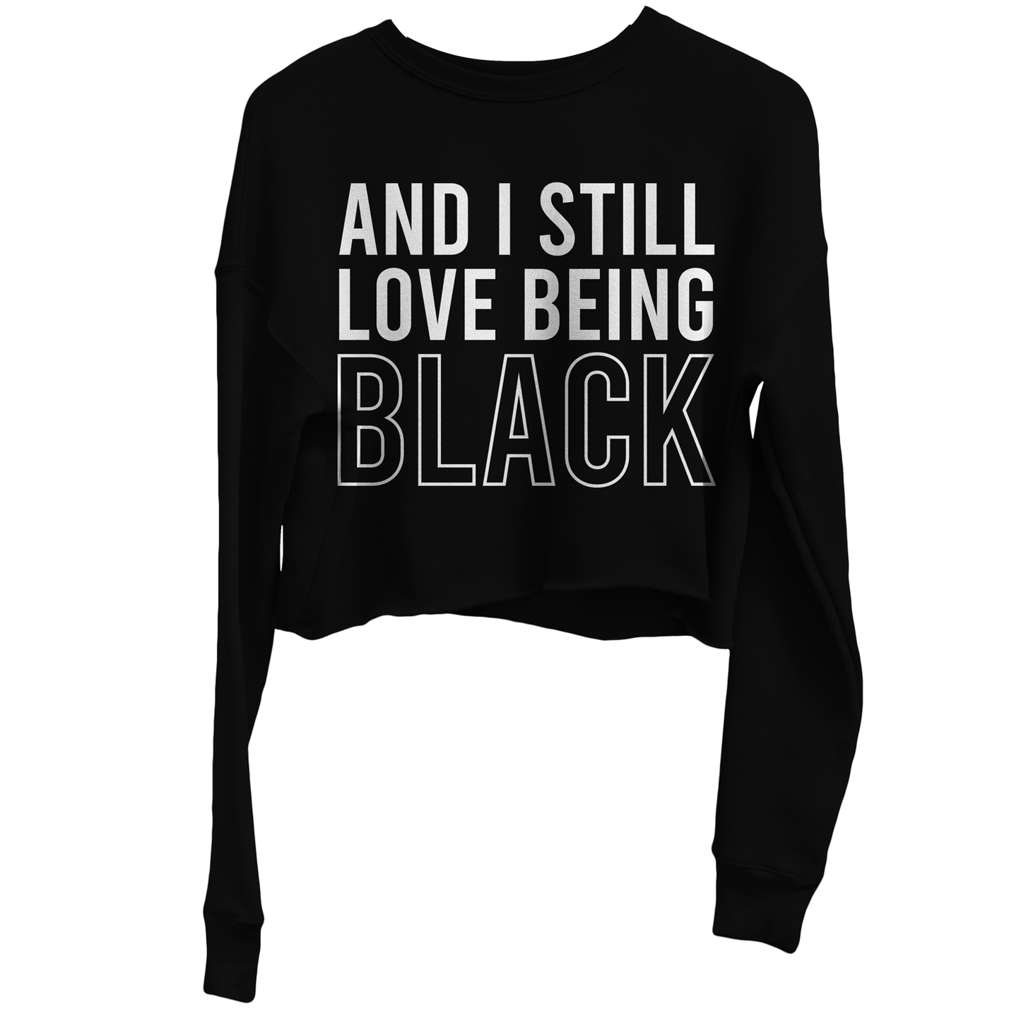 Urban Argyle | Still Love | Crop Sweatshirt - Black