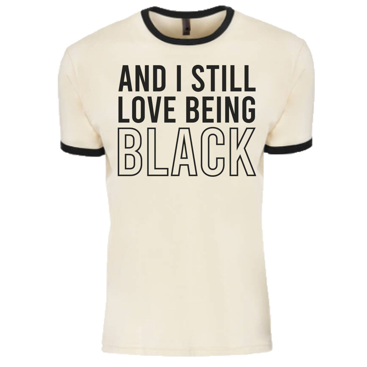 Urban Argyle | Still Love | Ringer Tee - Natural/Black