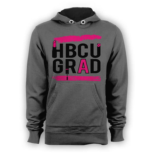 HBCU Grad | Pink Makeup | Hoodie - Charcoal