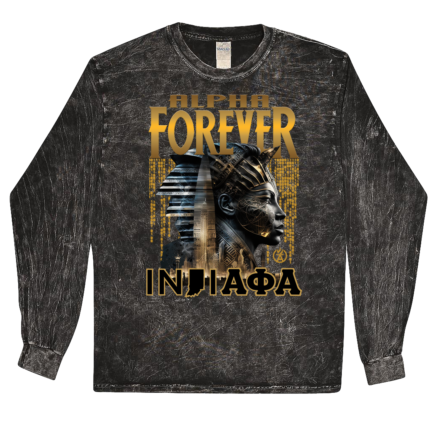 Urban Argyle | Alpha Forever One | Long Sleeve Tee - Mineral Black